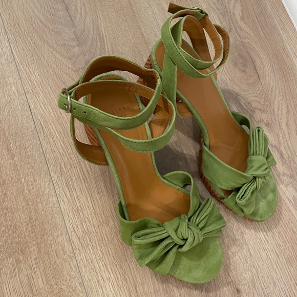 Sezane Armony Heels - Green Suede - Picture 14 of 15